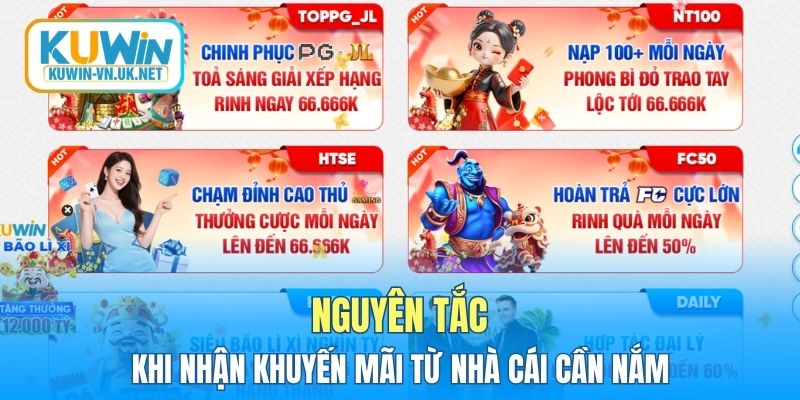 Nguyên tắc khi nhận khuyến mãi từ nhà cái cần nắm