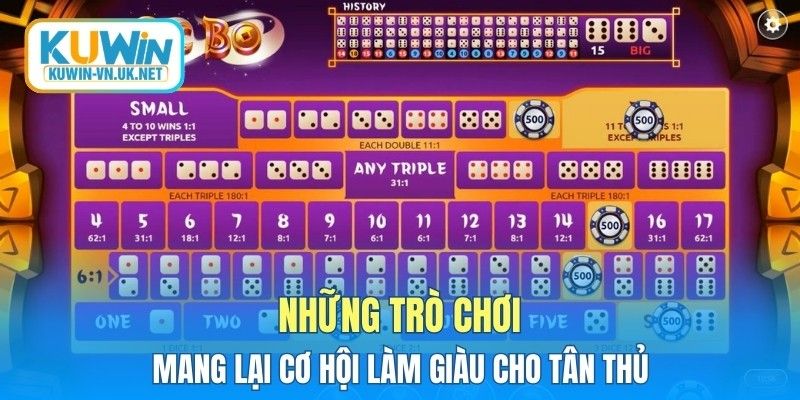 Những trò chơi mang lại cơ hội làm giàu cho tân thủ